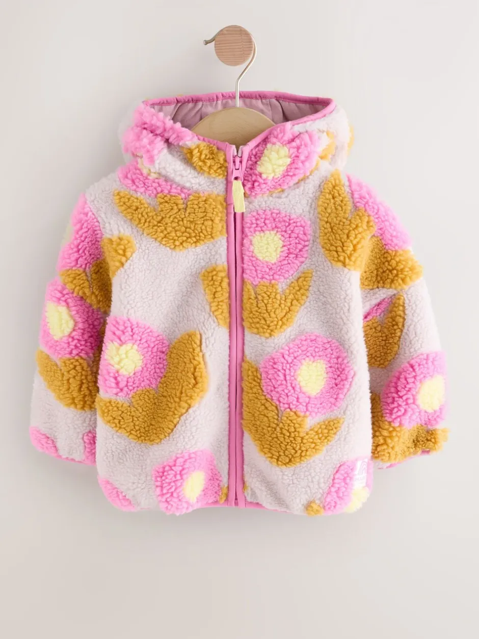 Truien En Breisels|Jassen, Jacks En Kinderwagenpakjes|Next - Fleece met ritssluiting (3mnd-7jr) Lila bloemenprint