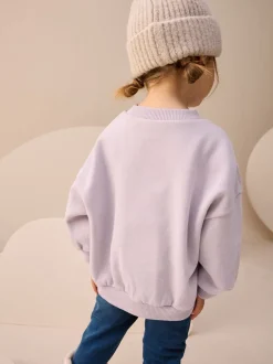 Truien En Breisels|Sweaters En Hoody´S|Next Lila Paarse Sister - Sweatshirt met ronde hals (3 mnd-7 jr)