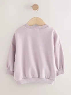 Truien En Breisels|Sweaters En Hoody´S|Next Lila Paarse Sister - Sweatshirt met ronde hals (3 mnd-7 jr)