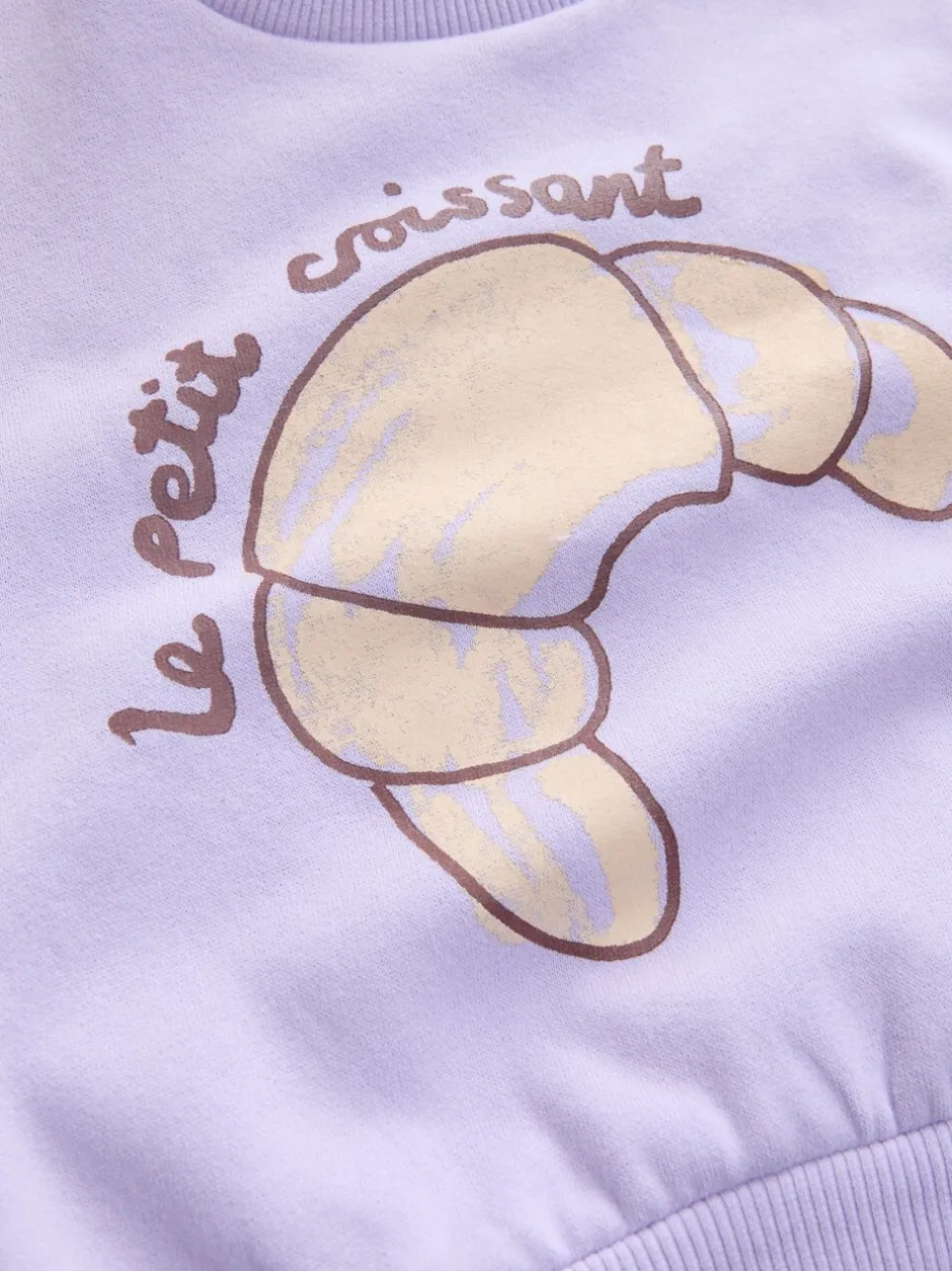 Truien En Breisels|Sweaters En Hoody´S*Next Lilac Purple Crossiant - Sweatshirt met ronde hals (3 mnd-7 jr)