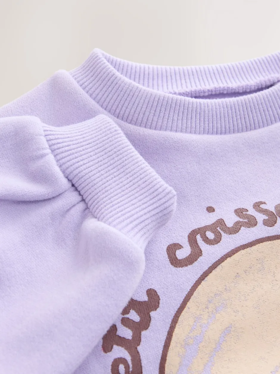 Truien En Breisels|Sweaters En Hoody´S*Next Lilac Purple Crossiant - Sweatshirt met ronde hals (3 mnd-7 jr)