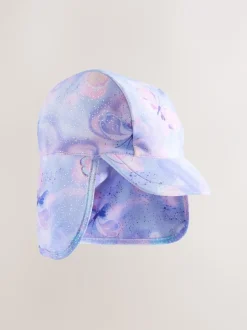 Mutsjes En Antikrabwantjes|Mutsen, Handschoenen En Sjaals|Next - Legionnairezwemhoed (3 mnd-10 jr) Lilac Purple Foil Butterfly