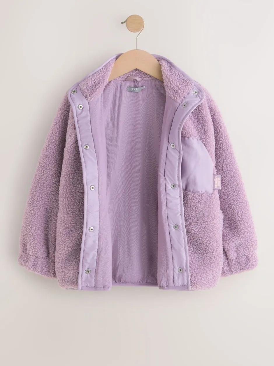 Sweaters En Hoody´S|Jassen En Jacks|Next - Button Up Fleece Jacket (3-16yrs) Lila-paars