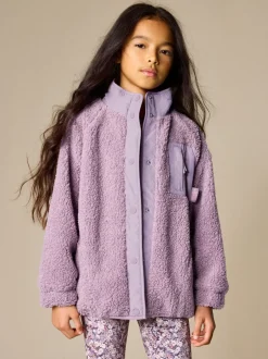 Sweaters En Hoody´S|Jassen En Jacks|Next - Button Up Fleece Jacket (3-16yrs) Lila-paars