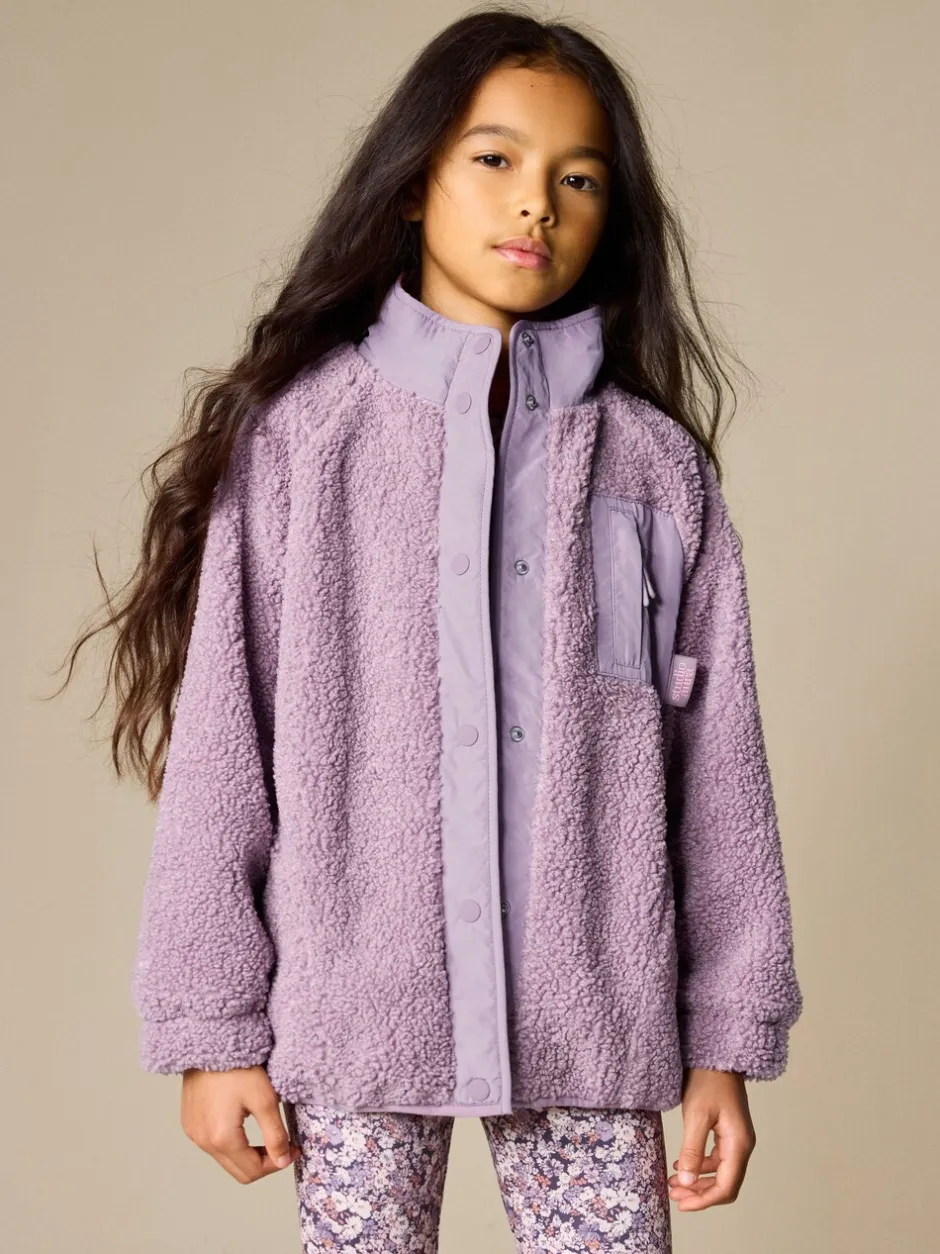 Sweaters En Hoody´S|Jassen En Jacks|Next - Button Up Fleece Jacket (3-16yrs) Lila-paars
