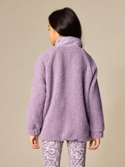 Sweaters En Hoody´S|Jassen En Jacks|Next - Button Up Fleece Jacket (3-16yrs) Lila-paars