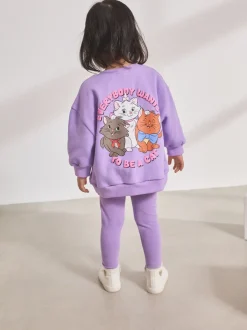 Sets En Combisets|Truien En Breisels|Next Lila-paars - Disney Aristocats sweatshirt en legging set (3mnd-7jr)