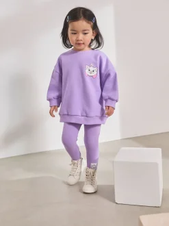 Sets En Combisets|Truien En Breisels|Next Lila-paars - Disney Aristocats sweatshirt en legging set (3mnd-7jr)