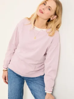 Hoody's En Sweatshirts|Fat Face - FatFace Seam Detail Crew Sweat Lila-paars