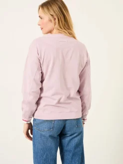 Hoody's En Sweatshirts|Fat Face - FatFace Seam Detail Crew Sweat Lila-paars