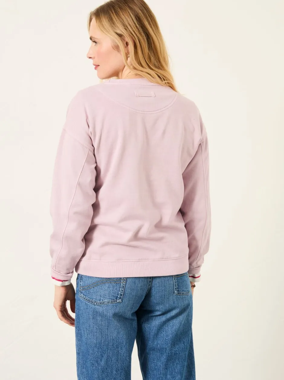 Hoody's En Sweatshirts|Fat Face - FatFace Seam Detail Crew Sweat Lila-paars