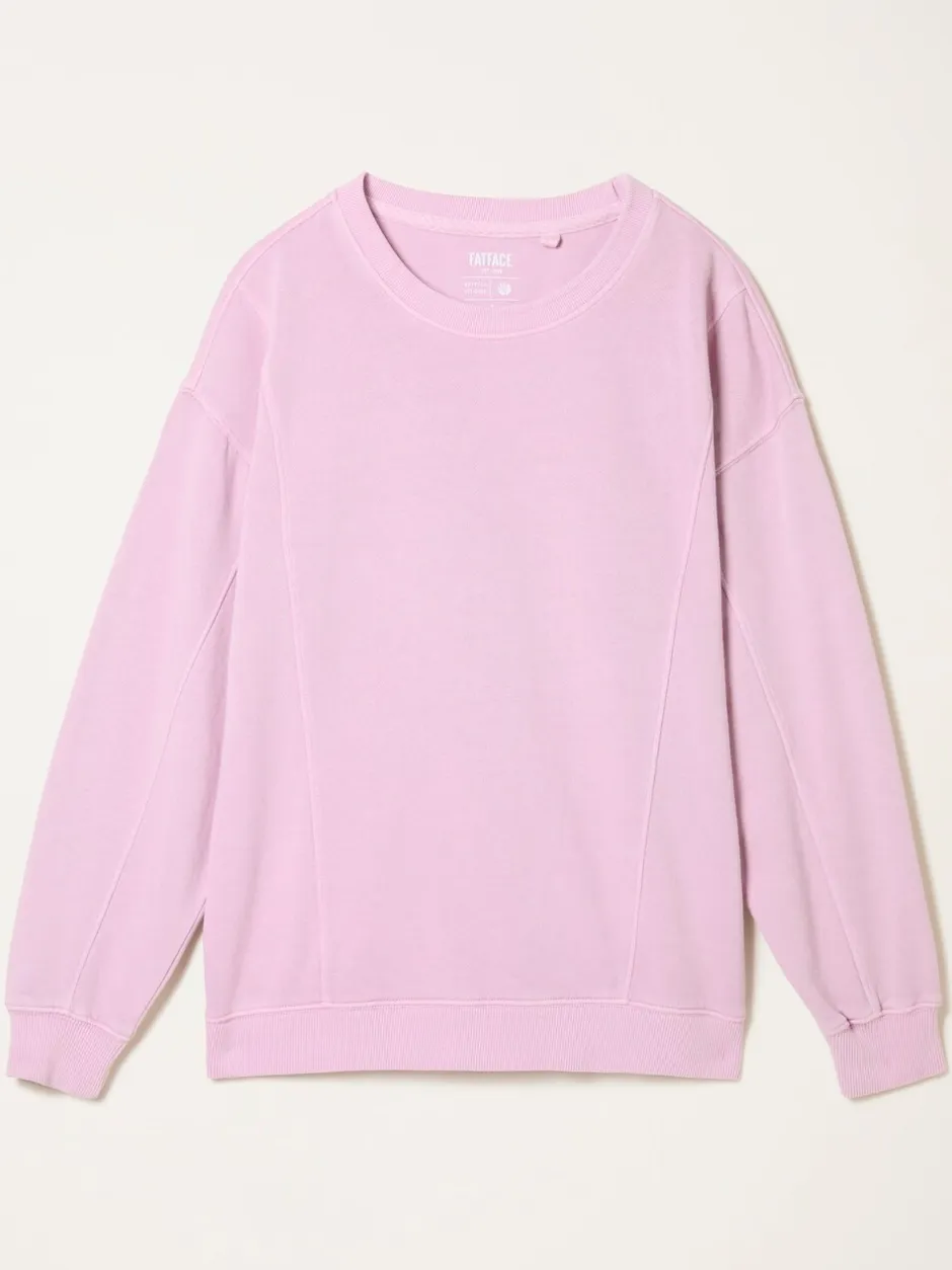 Hoody's En Sweatshirts|Fat Face - FatFace Seam Detail Crew Sweat Lila-paars