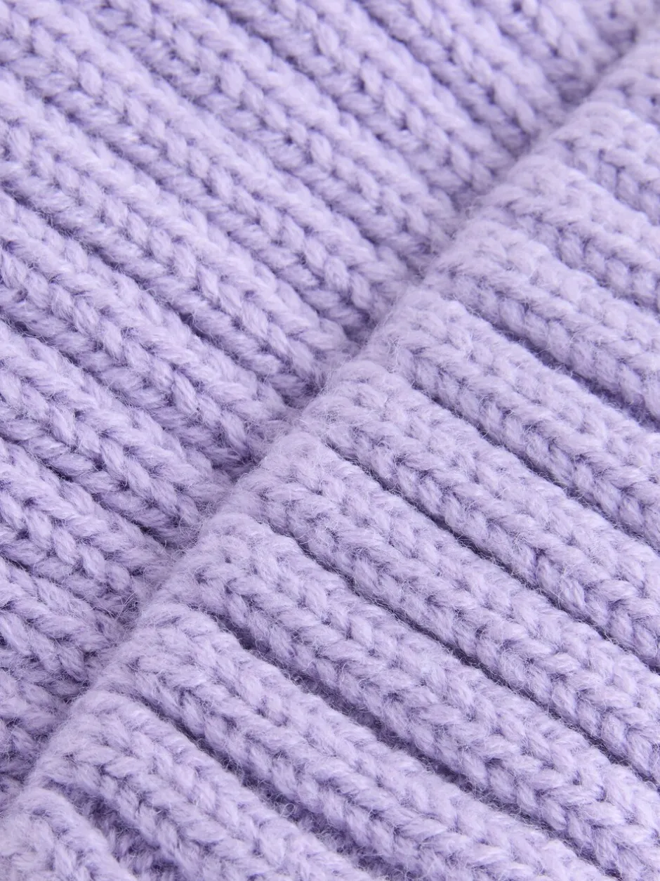 Mutsen, Handschoenen En Sjaals*Next Lila-paars - Geribbelde beanie-muts met pompon (3mnd -16jr)