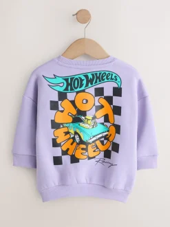 Truien En Breisels|Sweaters En Hoody´S*Next Lila-paars - Hot Wheels Crew Neck Sweatshirt (9mths-8yrs)