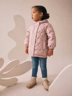 Jassen, Jacks En Kinderwagenpakjes|Jassen En Jacks*Next - Regenbestendige jas met hartjesmotief (3mnd -7jr) Lila-paars