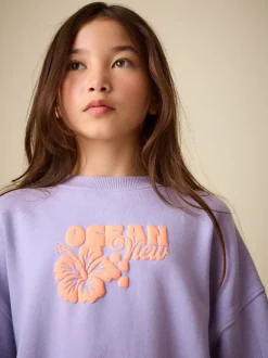 Sets En Outfits|Sweaters En Hoody´S*Next - Sweatshirt and Flare Leggings Set (3-16yrs) Lila-paars