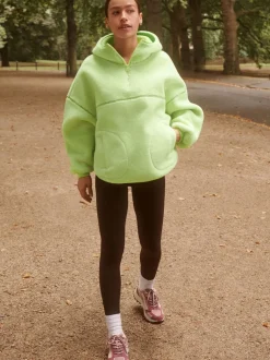 Hoody's En Sweatshirts*Next - Active jack met capuchon van borg Limoengroen