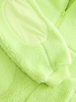 Hoody's En Sweatshirts*Next - Active jack met capuchon van borg Limoengroen