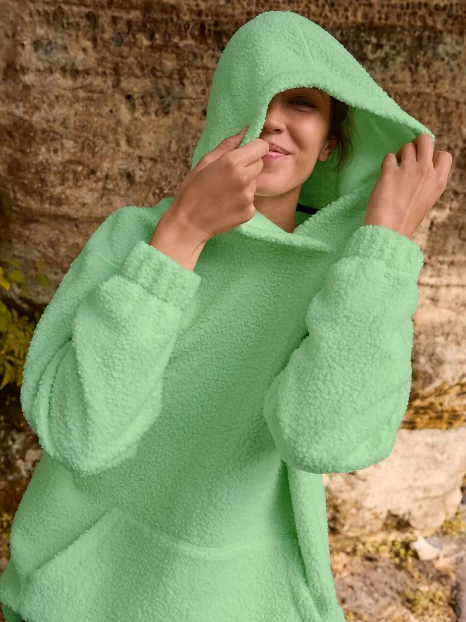 Hoody's En Sweatshirts|Next - Soft Teddy Borg Longsleeve Hoodie Limoengroen