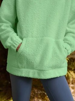Hoody's En Sweatshirts|Next - Soft Teddy Borg Longsleeve Hoodie Limoengroen