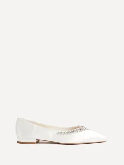 Lage Schoenen*Linzi Bruidskleding eindeloze platte ballerina's met spitse neus en bies