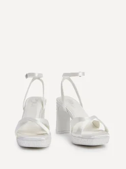 Schoenen Met Hakken*Linzi Bruidssandalen Romantica Platformhakken met Versieringen