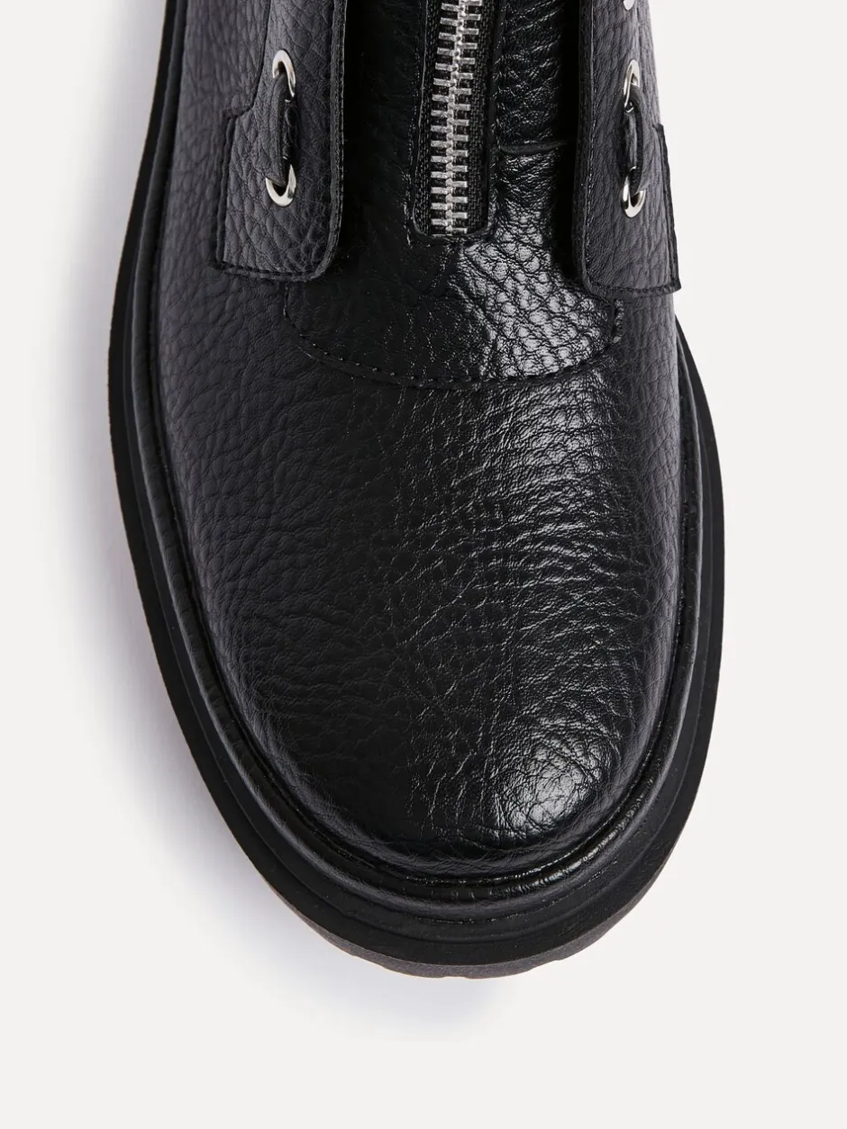 Boots*Linzi Launch Military Boots With Front Zip Detail