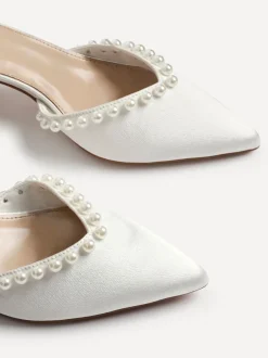 Schoenen Met Hakken*Linzi Swan Court Heels With Pearl Details