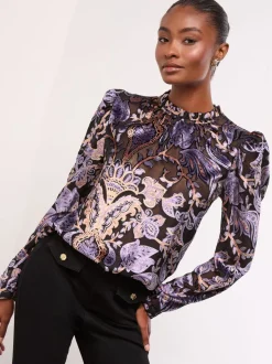 Gelegenheidskleding|Tops En T-Shirts|Lipsy - Hoogsluitende blouse