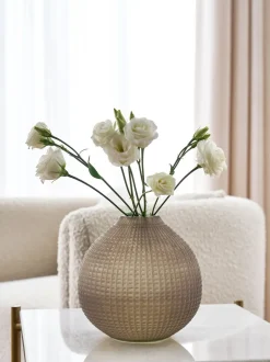 Vazen*Lipsy Carved Glass Stem Vase