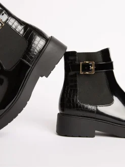 Boots|Lipsy Chelsea Boots met imitatiekrokodileffect