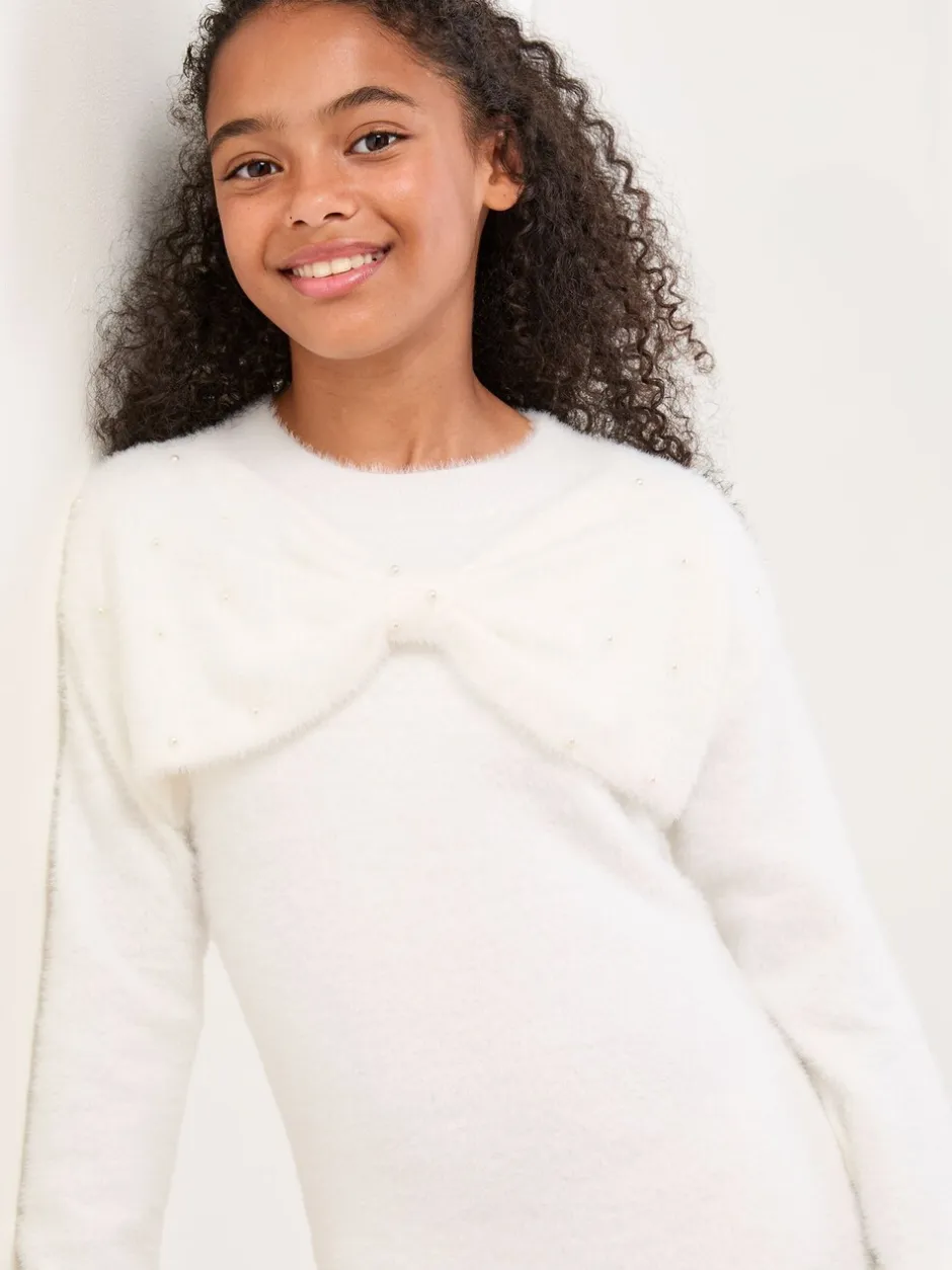 Gebreide Kleding|Jurken*Lipsy gebreide jurk met strik (5-16jr)