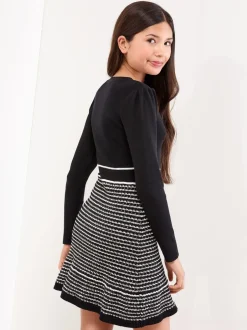 Gebreide Kleding*Lipsy 2-In-1 Bouclé gebreide jurk (5-16jaar)
