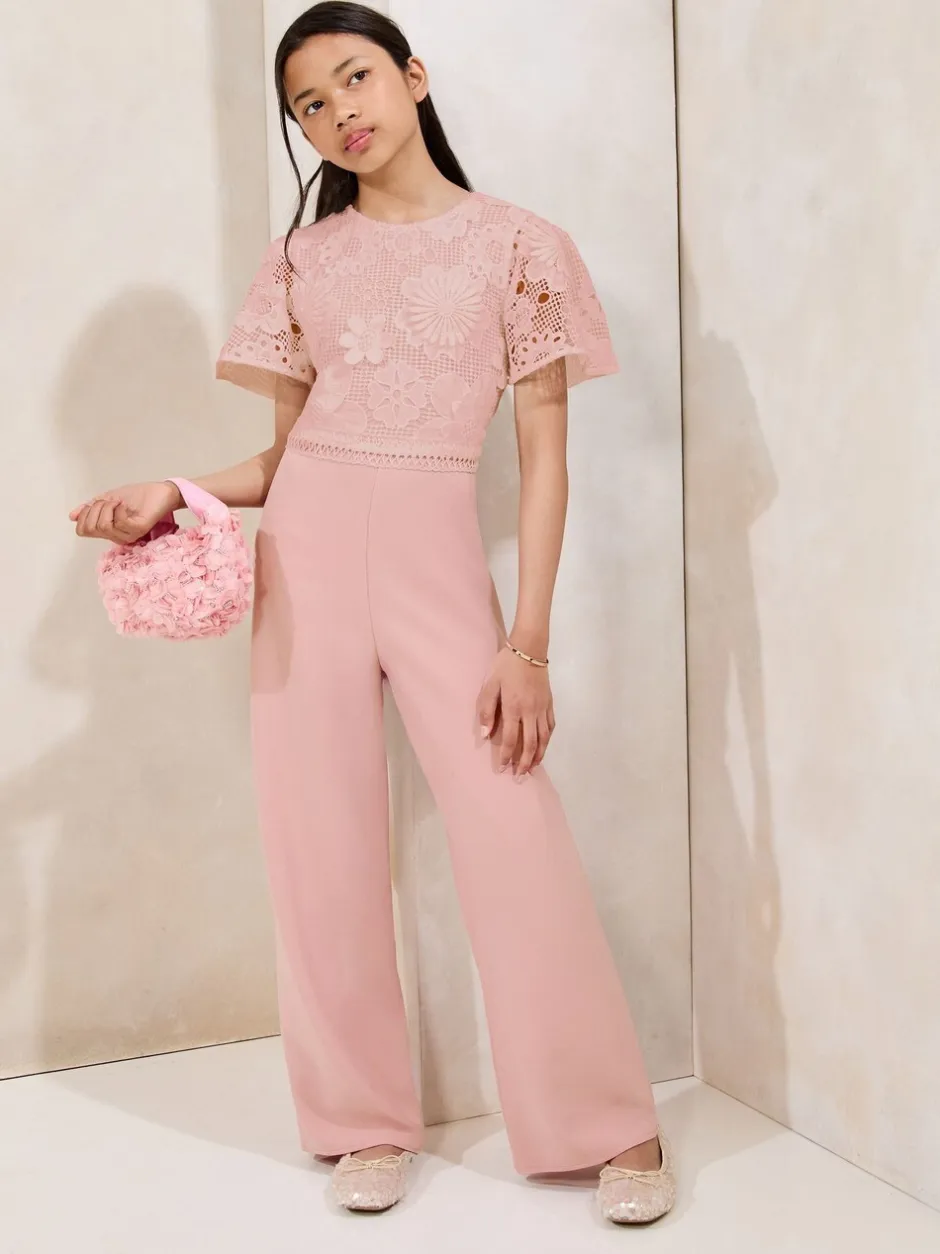 Jumpsuits En Playsuits|Lipsy 2-in-1 geplooide gelegenheids-jumpsuit met fladdermouwen (5-16jr)