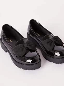 Schoolkleding*Lipsy lakleren instaploafers met dikke strik en school schoenen