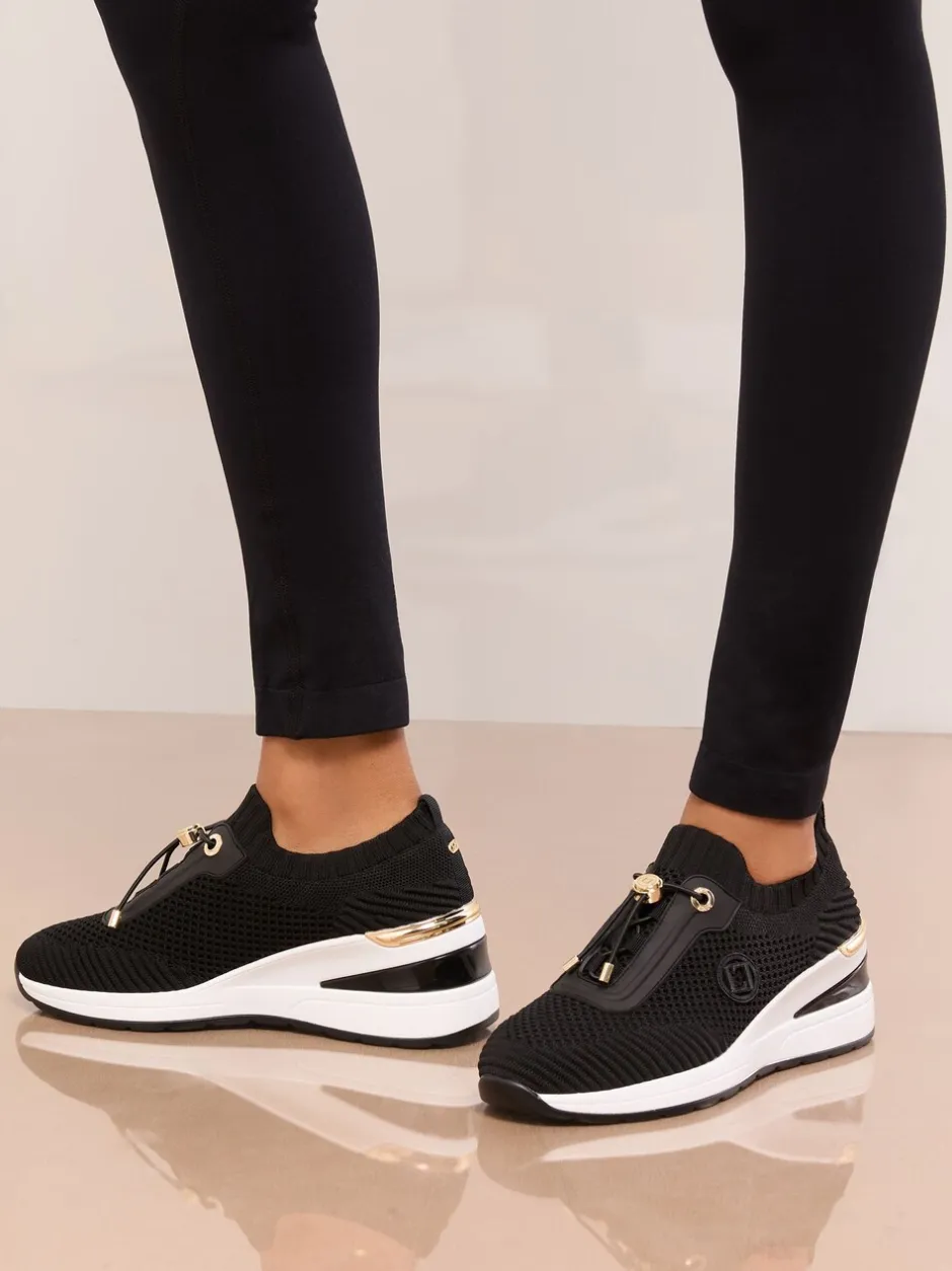 Sneakers|Lipsy Mid Wedge Knit Runner Sports Trainers