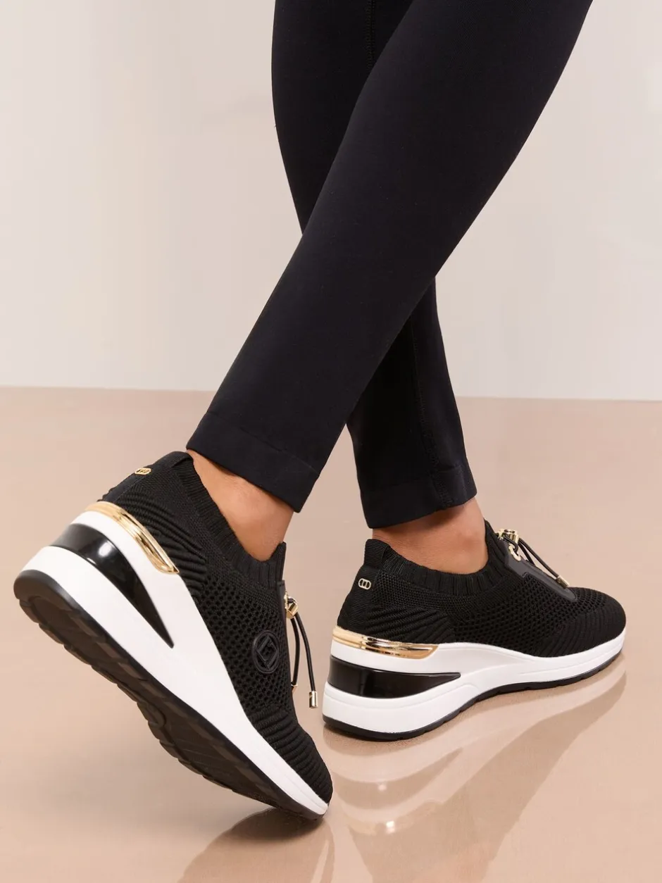 Sneakers|Lipsy Mid Wedge Knit Runner Sports Trainers