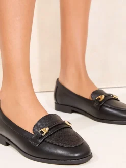Lage Schoenen*Lipsy Snaffle Bar Faux Leather Loafers