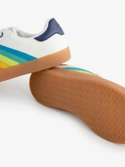 Sneakers|Little Bird by Jools Oliver Gum Sole sneakers met regenboogstrepen