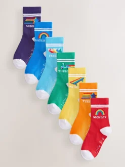 Sokken En Panty's|Sokken*Little Bird by Jools Oliver Bright Rainbow Days Of The Week Socks 7 Pack