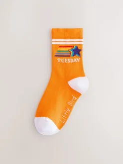 Sokken En Panty's|Sokken*Little Bird by Jools Oliver Bright Rainbow Days Of The Week Socks 7 Pack