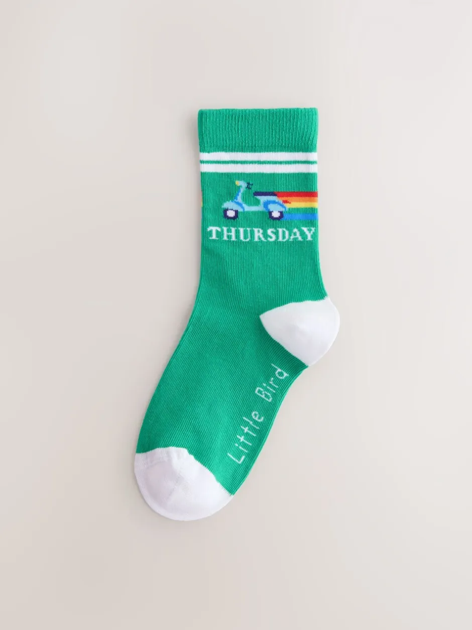 Sokken En Panty's|Sokken*Little Bird by Jools Oliver Bright Rainbow Days Of The Week Socks 7 Pack