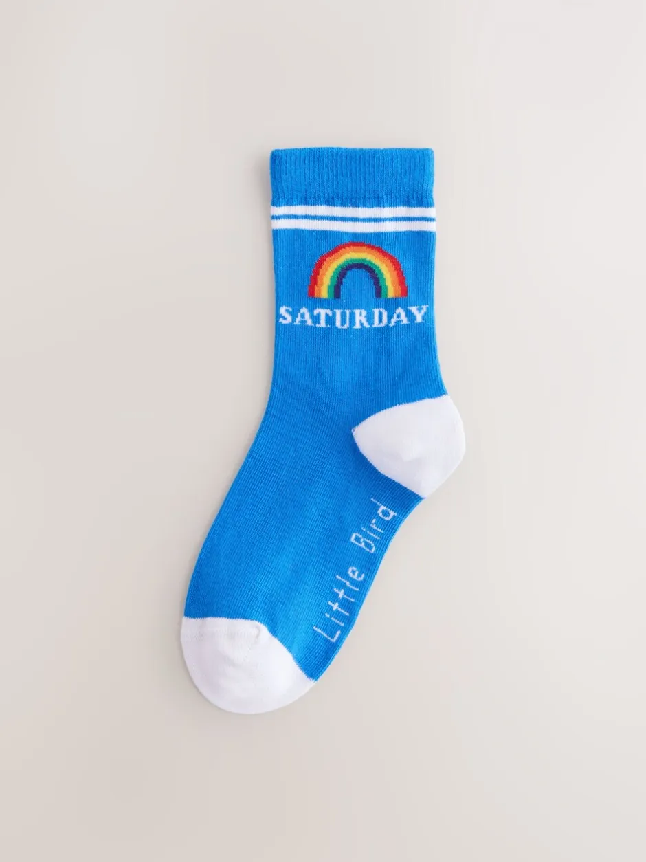 Sokken En Panty's|Sokken*Little Bird by Jools Oliver Bright Rainbow Days Of The Week Socks 7 Pack