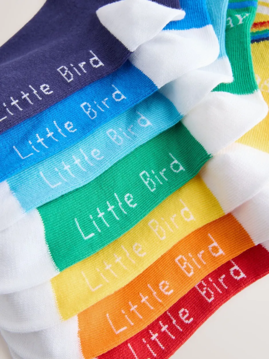 Sokken En Panty's|Sokken*Little Bird by Jools Oliver Bright Rainbow Days Of The Week Socks 7 Pack