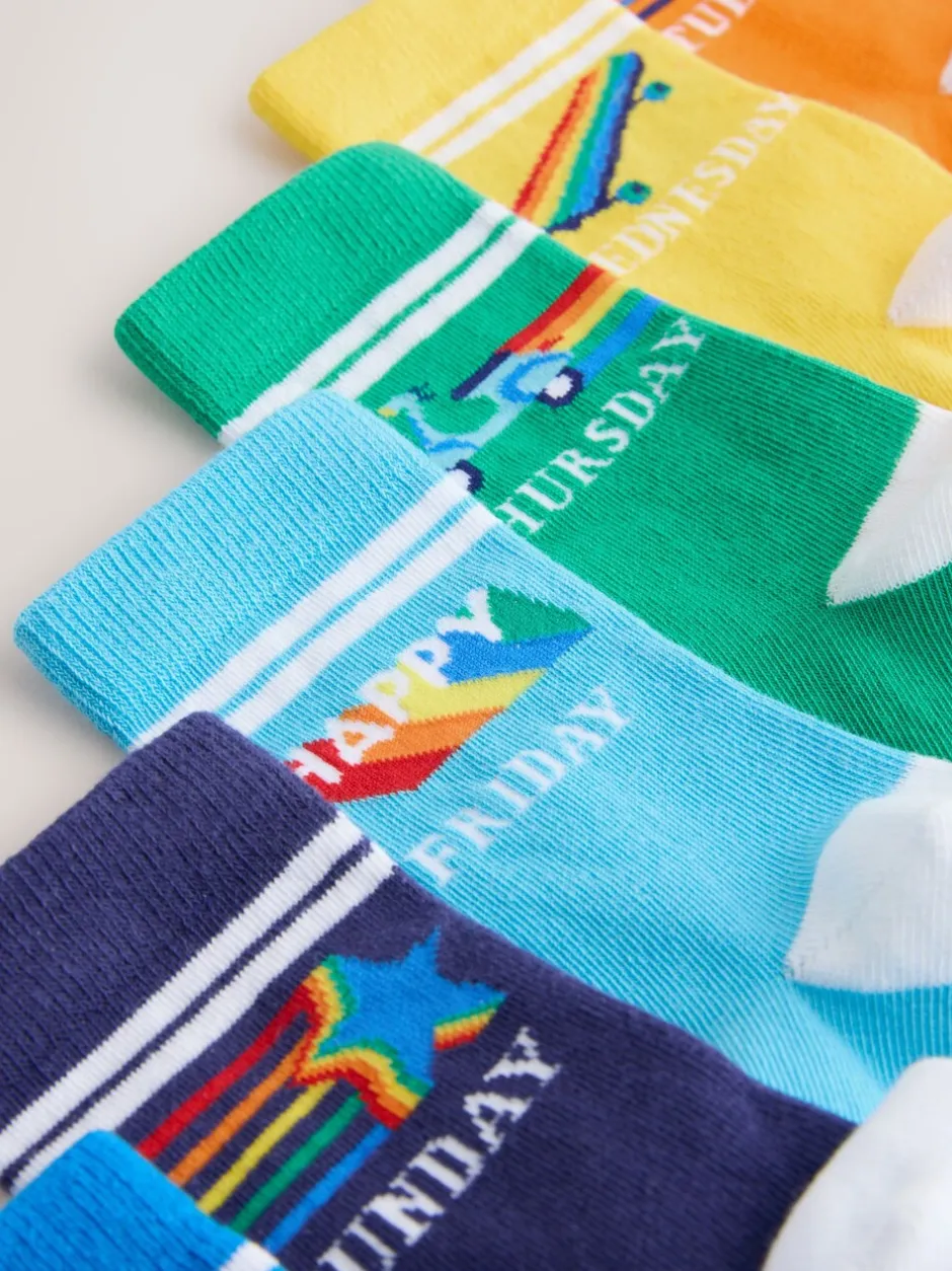Sokken En Panty's|Sokken*Little Bird by Jools Oliver Bright Rainbow Days Of The Week Socks 7 Pack