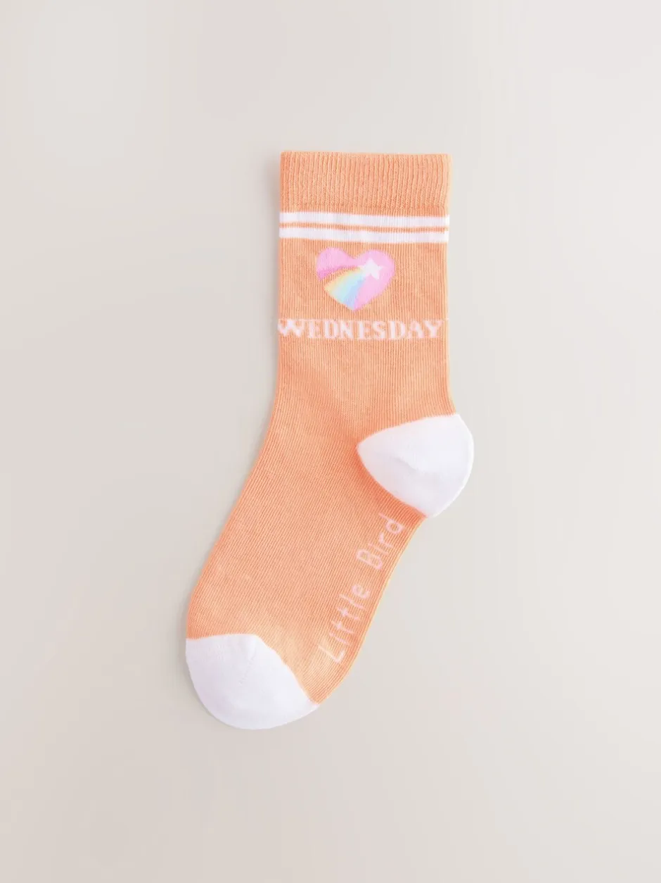 Sokken En Panty's|Sokken En Panty's|Little Bird by Jools Oliver Pastel Rainbow Days Of The Week Socks 7 Pack