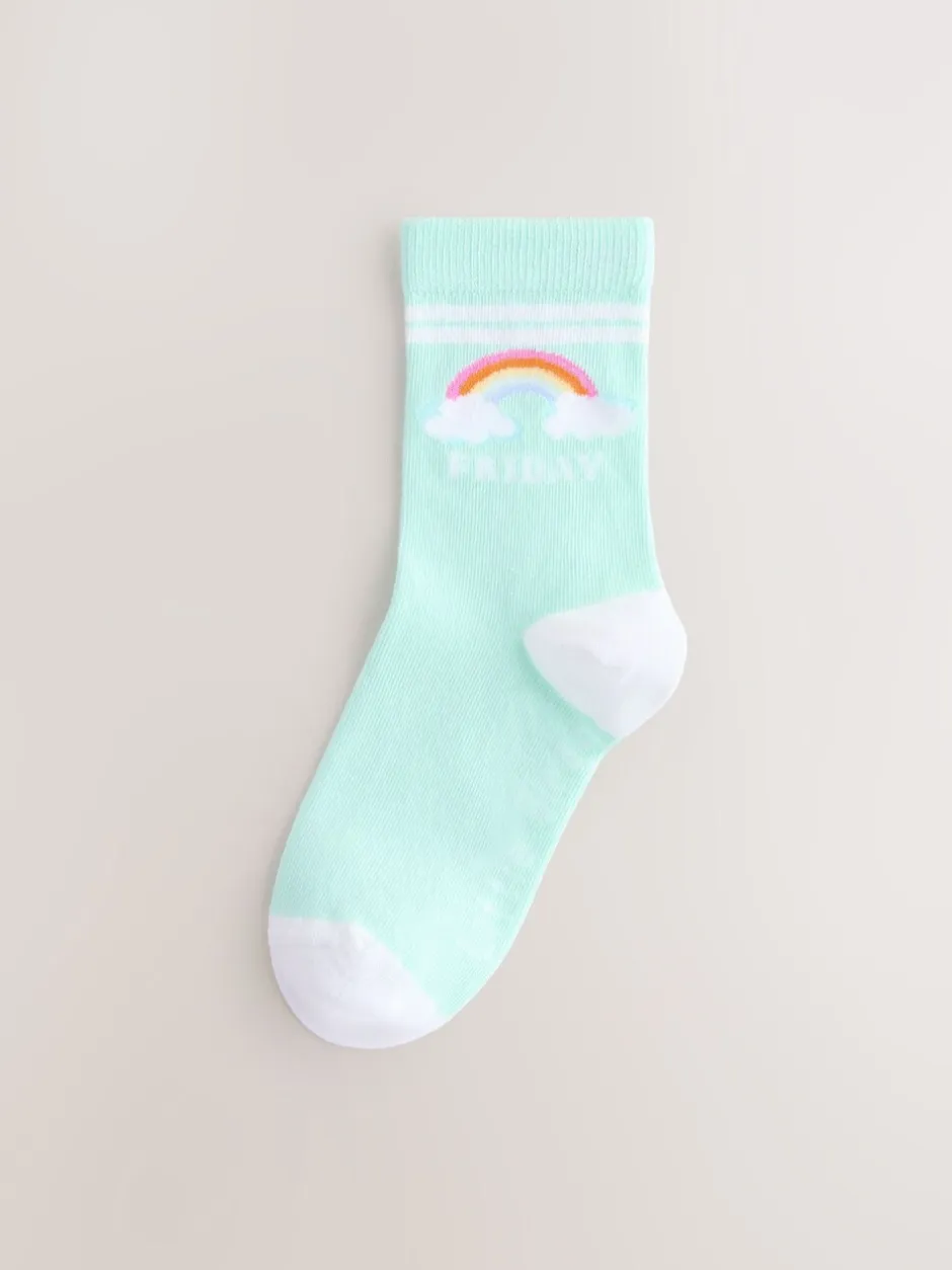 Sokken En Panty's|Sokken En Panty's|Little Bird by Jools Oliver Pastel Rainbow Days Of The Week Socks 7 Pack