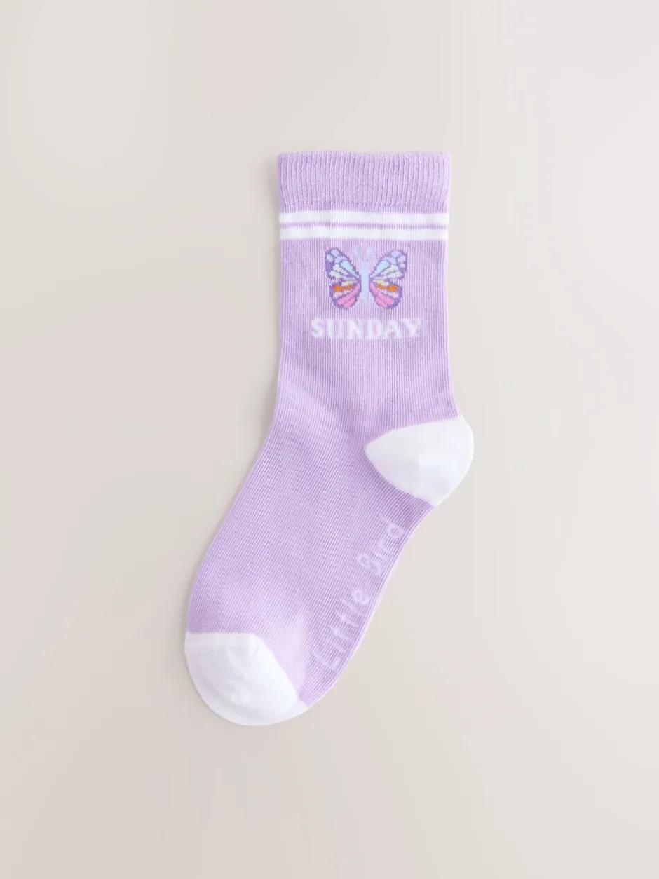 Sokken En Panty's|Sokken En Panty's|Little Bird by Jools Oliver Pastel Rainbow Days Of The Week Socks 7 Pack
