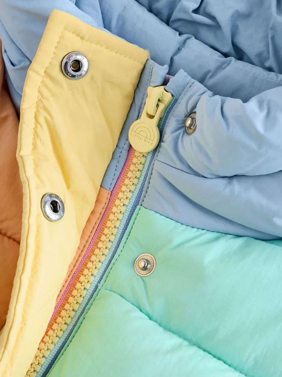 Jassen, Jacks En Kinderwagenpakjes|Jassen En Jacks*Little Bird by Jools Oliver regenbestendige gewatteerde jas met kleurvlakken