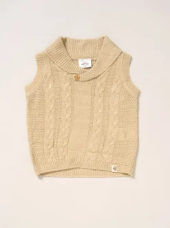Shirts*Little Gent True Knit Vest, Bodysuit, Trousers and Bow Tie Brown Set